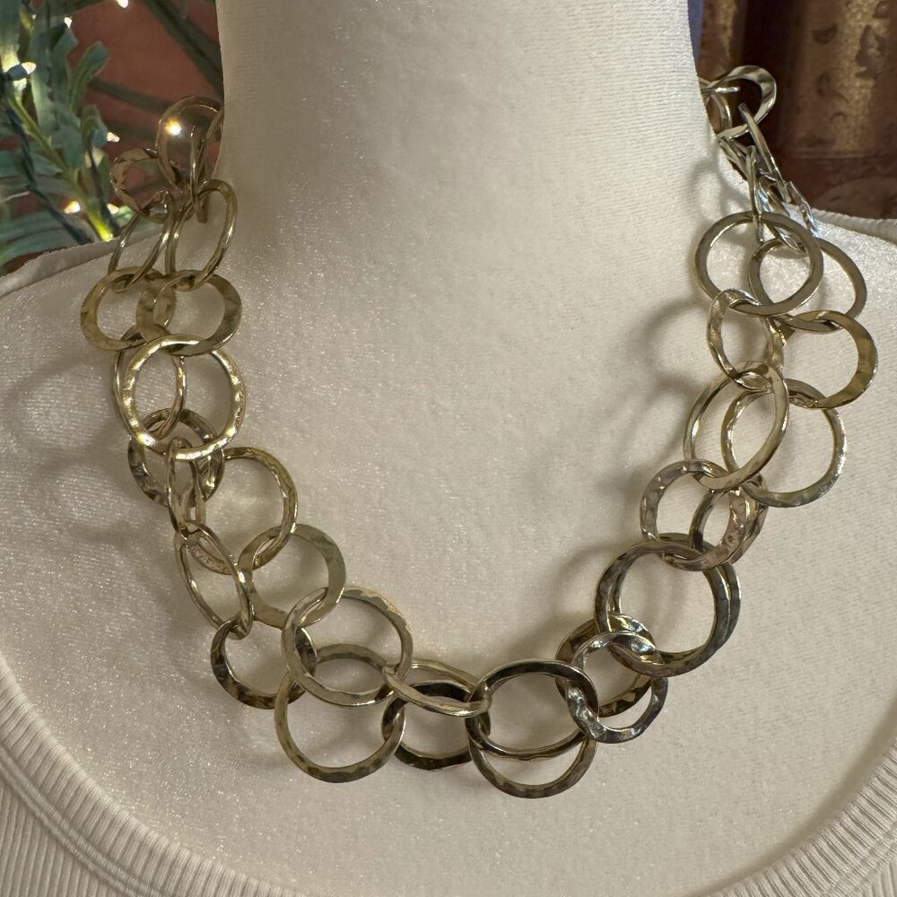 Two-Layer Interlinking Ring Necklace